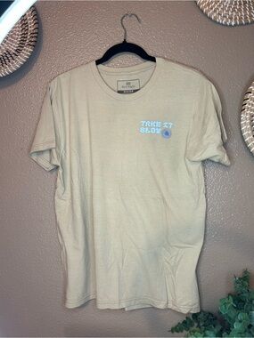 Men's 'Take It Slow' Beige Graphic Tee by